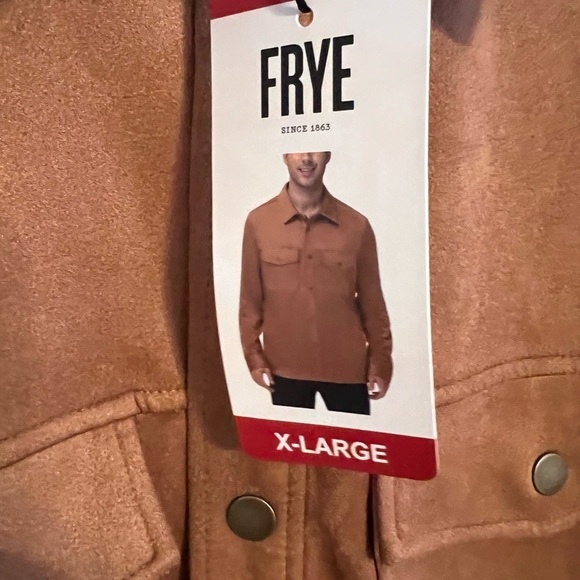 NWT FRYE Faux Suede Shirt Jacket Size XLarge - Picture 6 of 7